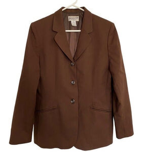 Pendleton Wool Blend Blazer Brown Size 10 Petite
